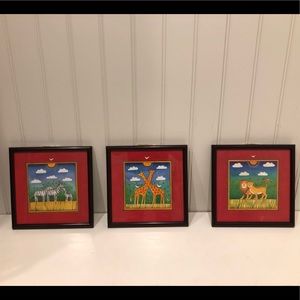 Set of 3 framed art